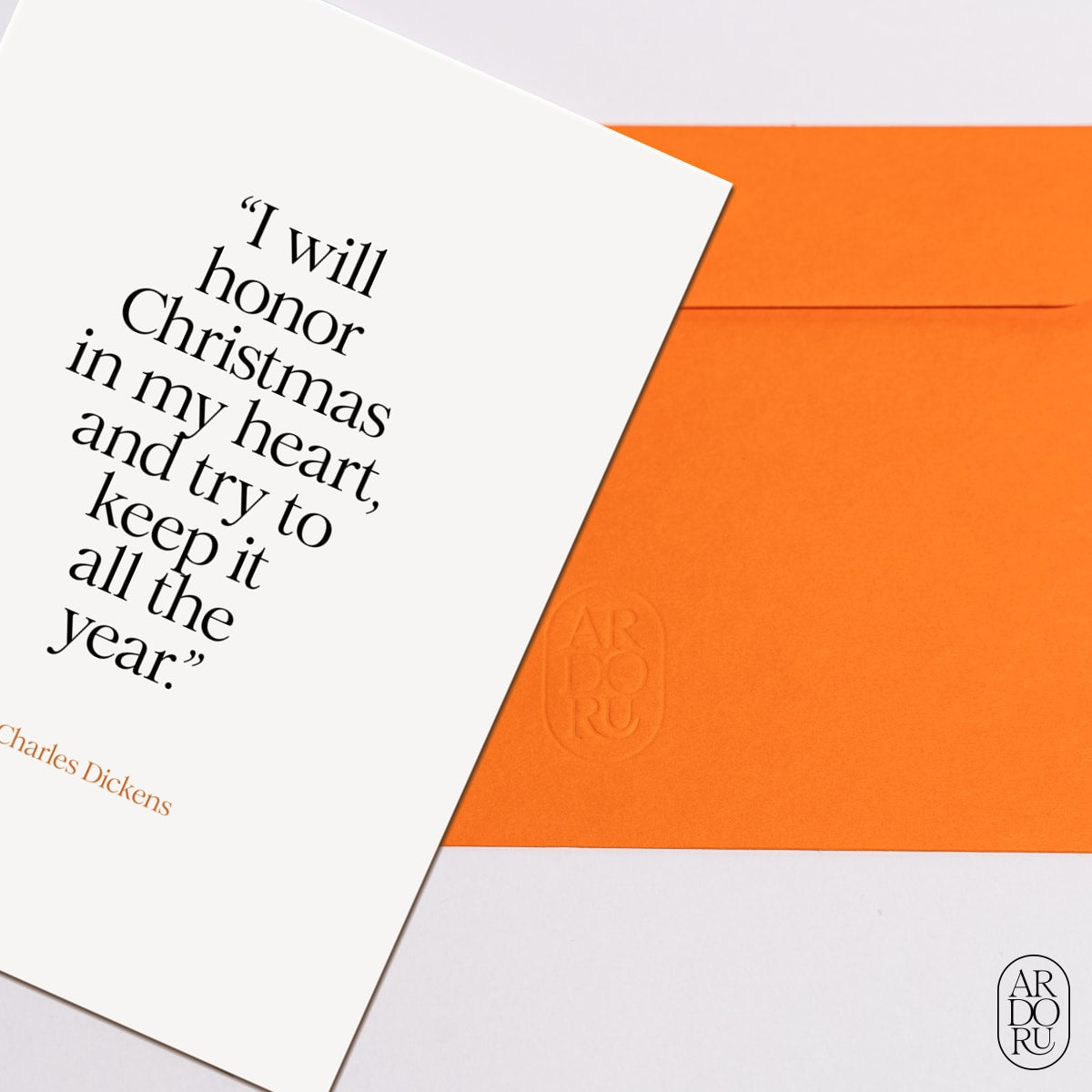 Holiday Keepsake Greeting Card - Charles Dickens Quote