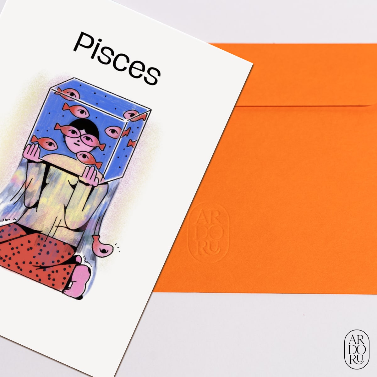 Birthday Keepsake Greeting Card - Zodiac Sign - Pisces