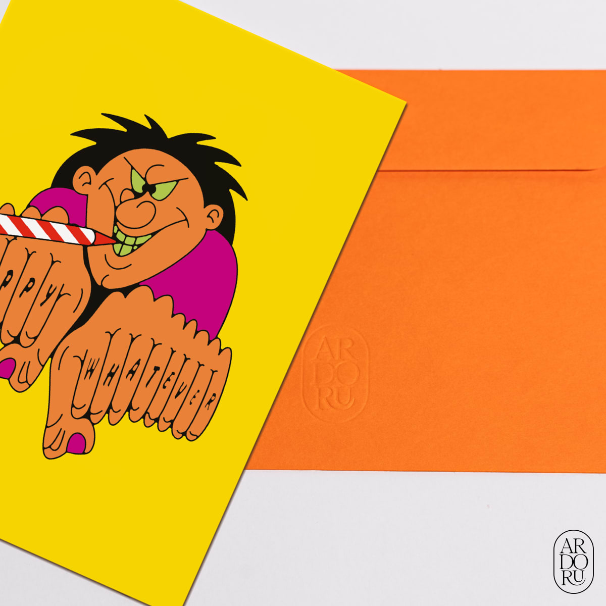 Just Because Keepsake Greeting Card - Funny Happy Whatever Tattoo