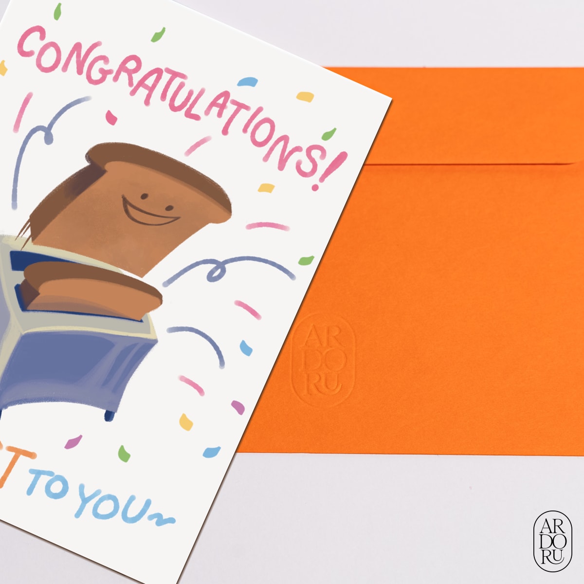 Congratulations Keepsake Greeting Card - Toast and Toaster