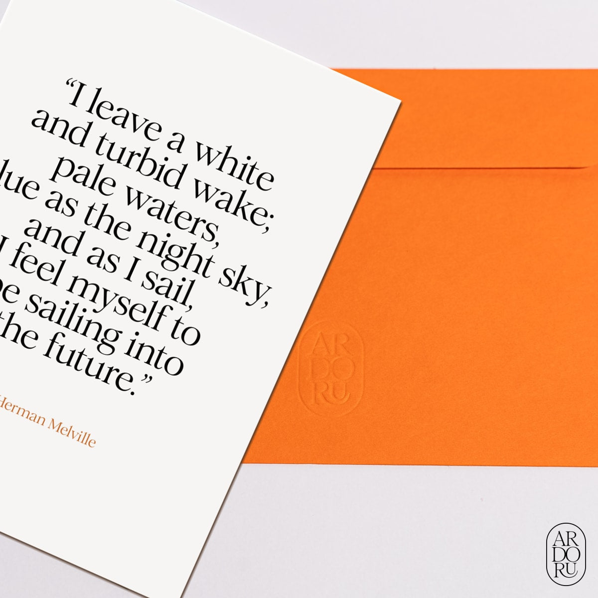 Just Because Keepsake Greeting Card - Herman Melville New Beginnings Future Quote