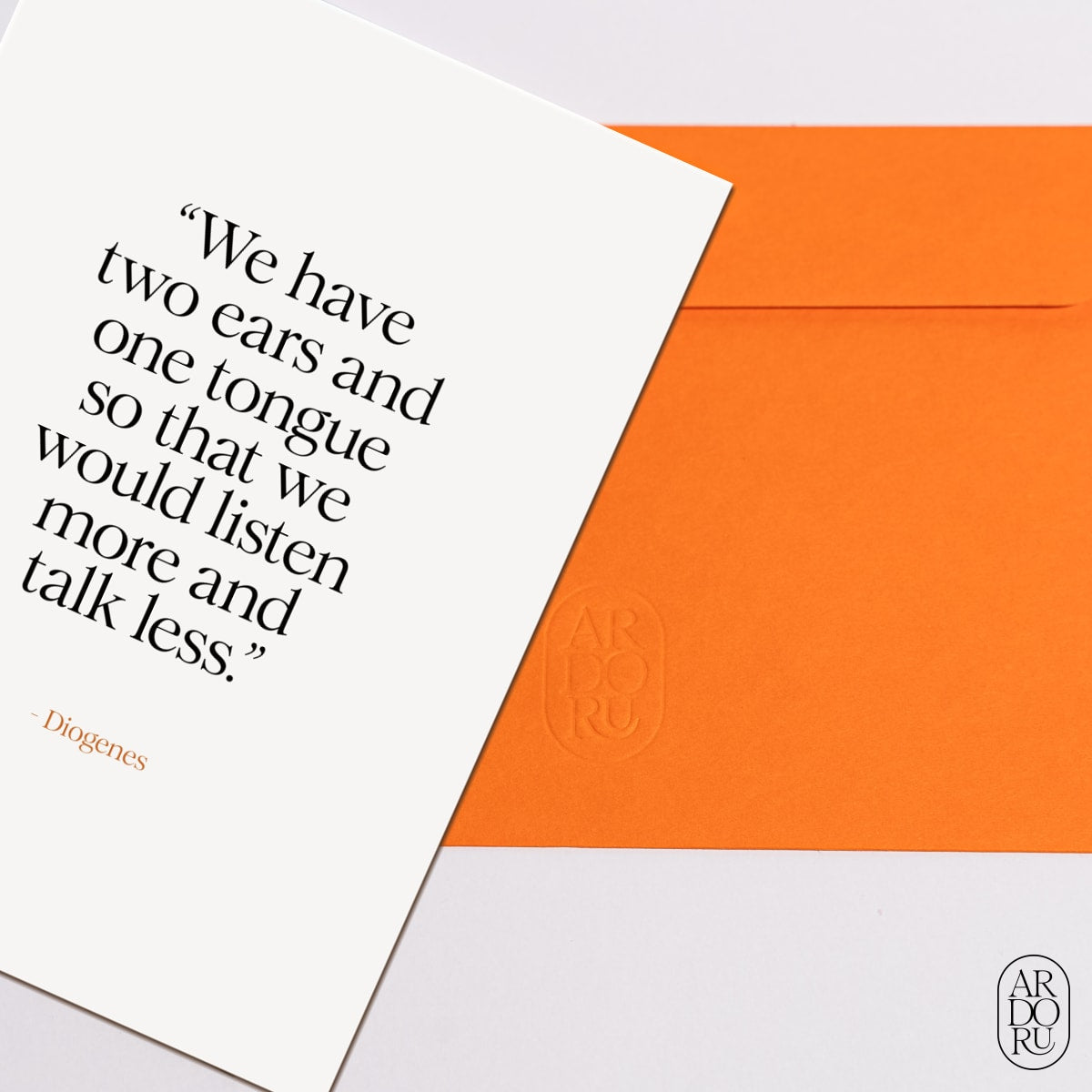 Encouragement Keepsake Greeting Card - Diogenes Wisdom Quote