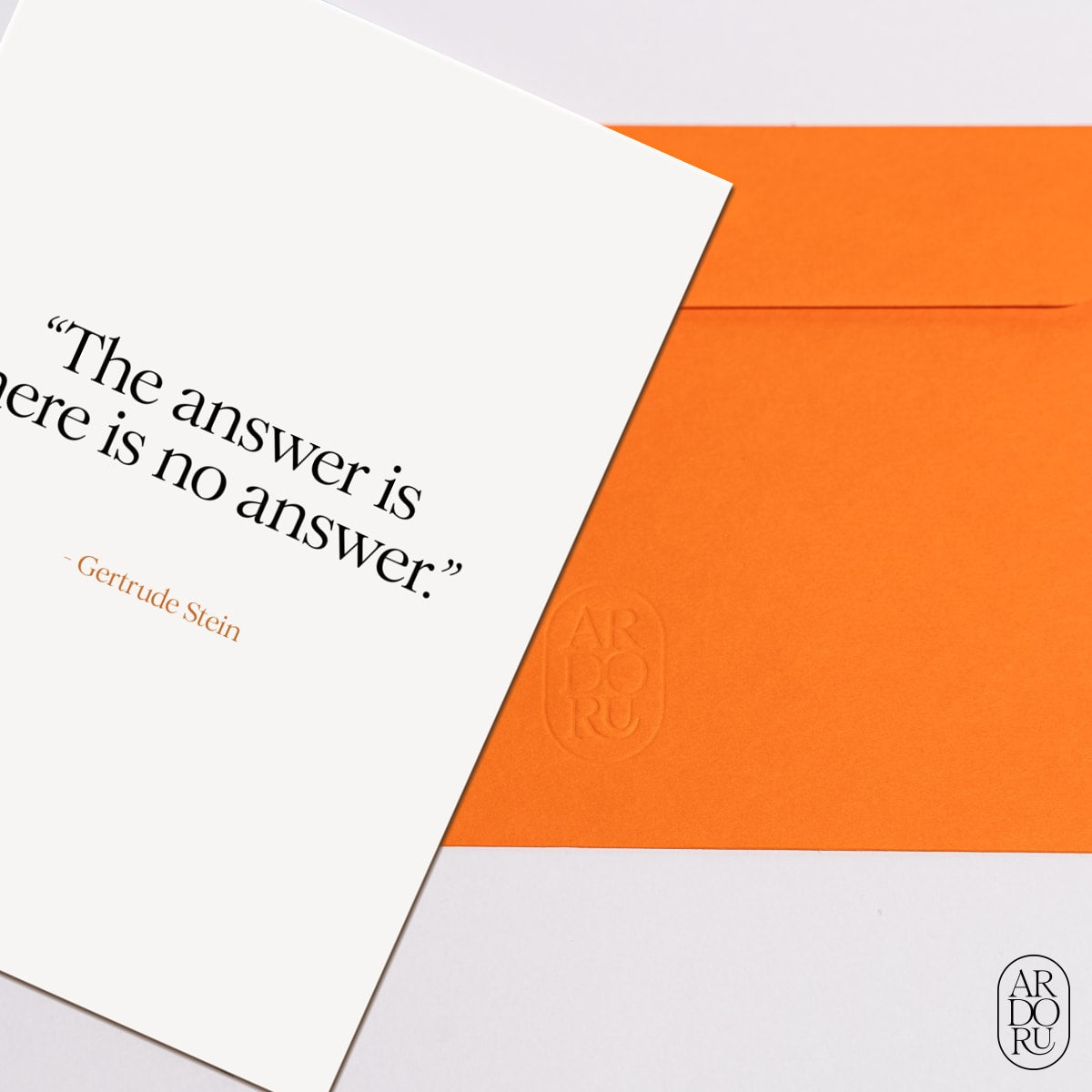 Just Because Keepsake Greeting Card - Gertrude Stein Philosophical Quote