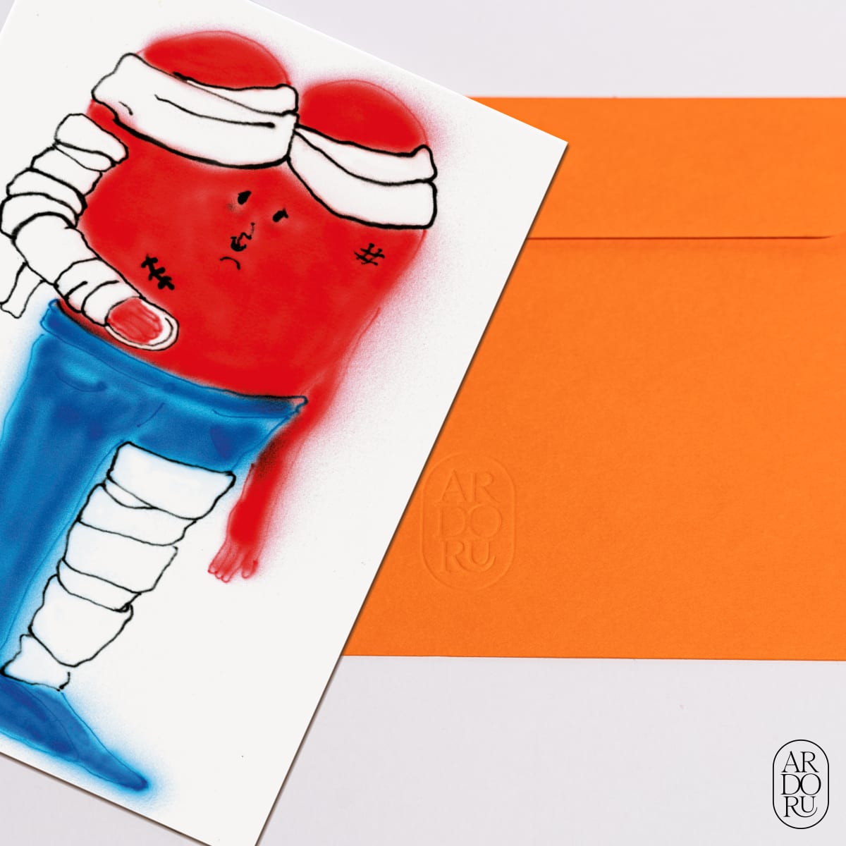 Get Well Keepsake Greeting Card - Heart With Bandage