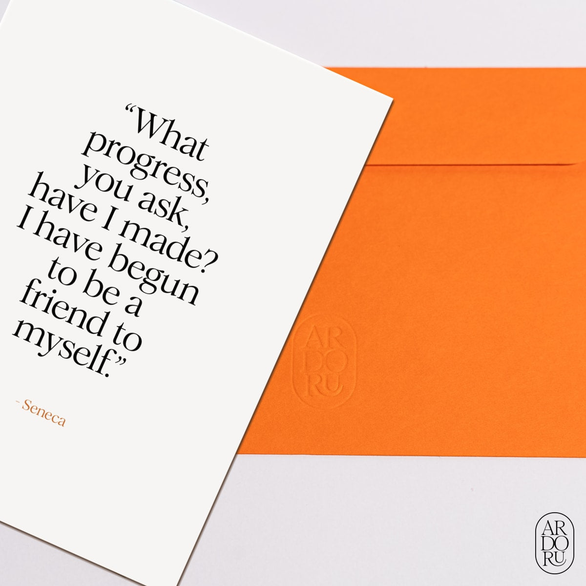 Encouragement Keepsake Greeting Card - Seneca Quote